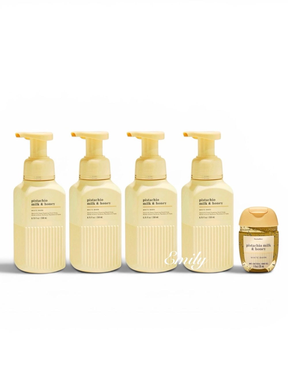 4X Bath & Body Works PISTACHIO MILK & HONEY Luxe Foam Hand Soap 8.75 fl oz Set